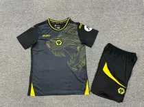 24/25 Wolves  Away  Kids  Kits 1:1 Quality Soccer Jersey