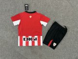 24/25 Athletic Bilbao Home Kids Kits 1:1 Quality  Soccer Jersey