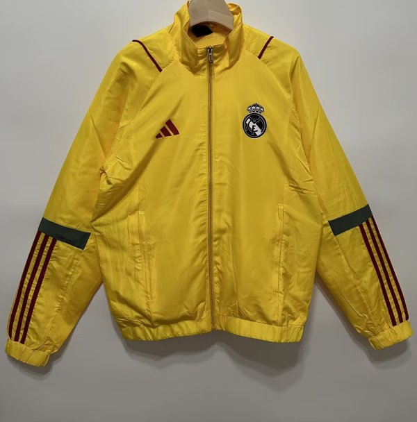 24/25  Real Madrid Clip Edge Yellow Windbreaker