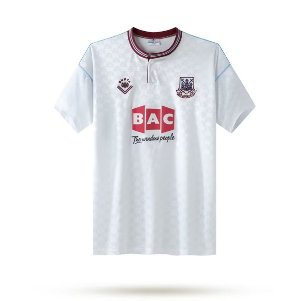 1989/1990 West Ham  Away Retro Fans 1:1 Quality Soccer Jersey