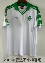 2001 Werder Bremen Away White Fans Retro 1:1 Quality Soccer Jersey（云达不来梅）