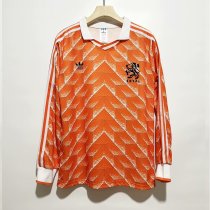 1988 Netherlands Home Long Sleeve Retro 1:1 Quality  Soccer Jersey