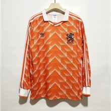 1988 Netherlands Home Long Sleeve Retro 1:1 Quality  Soccer Jersey