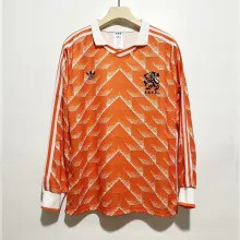1988 Netherlands Home Long Sleeve Retro 1:1 Quality  Soccer Jersey