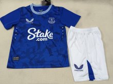 24/25 Everton Home Kids Kits 1:1 Quality  Soccer Jersey