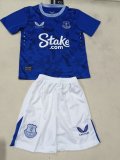 24/25 Everton Home Kids Kits 1:1 Quality  Soccer Jersey