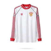 1990/1991 Manchester United Away  Long Sleeve 1:1 Retro Quality Soccer Jersey