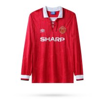 1992/1994  Manchester United  Home  Long Sleeve 1:1 Retro Quality Soccer Jersey