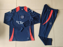 24/25  Manchester United Blue Color Player 1:1 Quality Training Jersey