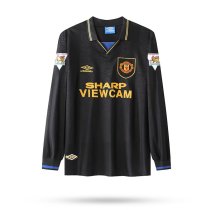 1993/1995 Manchester United  Away Long Sleeve 1:1 Retro Quality Soccer Jersey