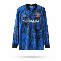 1992/1993 Manchester United  Away Long Sleeve 1:1 Retro Quality Soccer Jersey