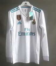 2017/2018 Real Madrid Home Long Sleeves Player Version 1:1 Quality Retro Soccer Jersey