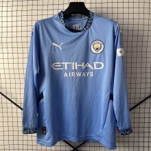 24/25 Manchester City Home Long Sleeve Fans  1:1 Quality Soccer Jersey