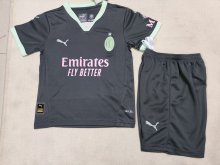 24/25 AC Milan Third Kids 1:1 Quality Soccer Jersey