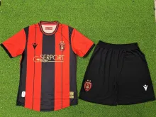 24/25  USM Alger Red  Kids 1:1 Quality Soccer Jersey