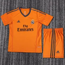 2013/2014 Real Madrid Third Orange Kids Retro 1:1 Quality  Soccer Jersey