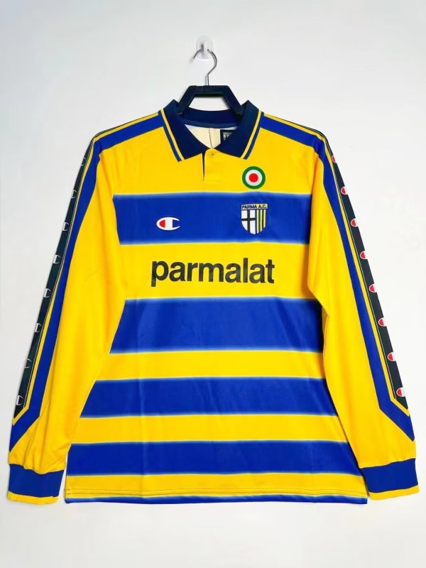 1999/2000  Parma  Long sleeves Yellow  Retro 1:1 Quality Soccer Jersey