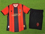 24/25  USM Alger Red  Kids 1:1 Quality Soccer Jersey