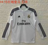 2014-2015 Retro Real Madrid Home Long Sleeve 1:1 Quality Soccer Jersey
