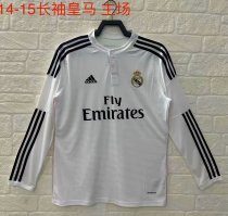 2014-2015 Retro Real Madrid Home Long Sleeve 1:1 Quality Soccer Jersey