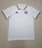 24/25 Cruz Azul POLO White Fans 1:1 Quality Soccer Jersey