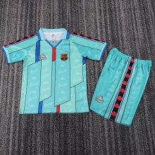 1996/1997 Barcelona Away Kids 1:1 Retro  Soccer Jersey