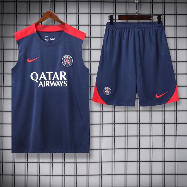24/25 PSG Paris Blue 1:1 Quality Training Vest（A-Set）
