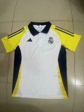24/25 Real Madrid Polo Shirt White Fans 1:1 Quality Soccer Jersey