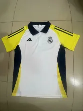 24/25 Real Madrid Polo Shirt White Fans 1:1 Quality Soccer Jersey