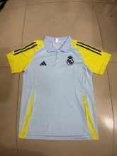 24/25 Real Madrid Polo Shirt Grey Fans 1:1 Quality Soccer Jersey