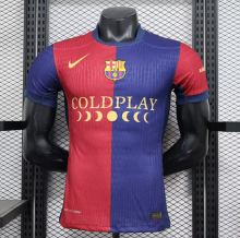 24/25 Barcelona  Home PLayer Coldplay Band 1:1 Quality Soccer Jersey