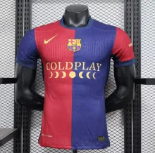 24/25 Barcelona  Home PLayer Coldplay Band 1:1 Quality Soccer Jersey