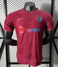 24/25 Barcelona Special Edition Red PLayer 1:1 Quality Soccer Jersey