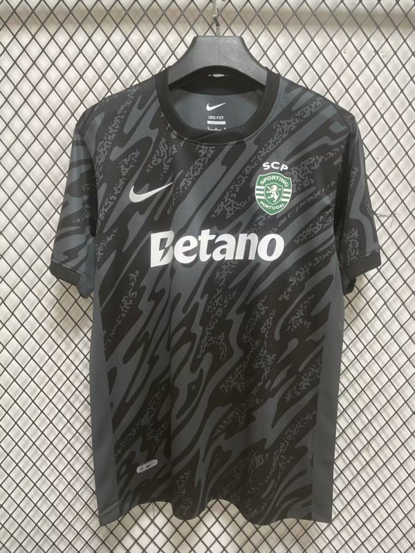 24/25 Sporting Lisbon Goalkeeper Black Fans 1:1 Soccer Jersey