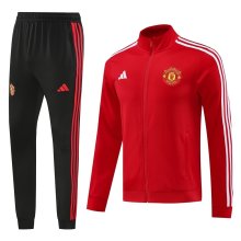 24/25  Manchester United  Red Training Tracksuit 1:1 Quality Soccer Jersey