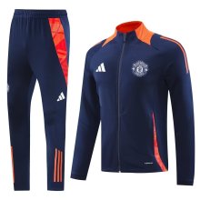 24/25  Manchester United Blue Training Tracksuit 1:1 Quality Soccer Jersey