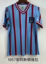 1957 Aston Villa Home Fans Retro 1:1 Quality Soccer Jersey