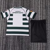 2001/2003 Sporting Lisbon Home Kids  Retro 1:1 Soccer Jersey