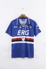 1994/1995 Sampdoria Home Fans Retro 1:1 Quality Soccer Jersey