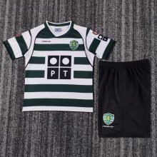 2001/2003 Sporting Lisbon Home Kids  Retro 1:1 Soccer Jersey