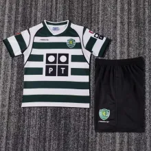 2001/2003 Sporting Lisbon Home Kids  Retro 1:1 Soccer Jersey