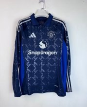 24/25 Manchester United Away Fans Long Sleeve1:1 Quality Soccer Jersey
