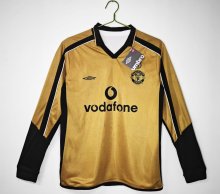 2001/2002 Manchester United Away Two-Sided Long Sleeve 1:1 Retro Quality Soccer Jersey