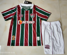 24/25 Fluminense  Home  Fans Kids 1:1 Quality Soccer Jersey