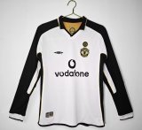 2001/2002 Manchester United Away Two-Sided Long Sleeve 1:1 Retro Quality Soccer Jersey