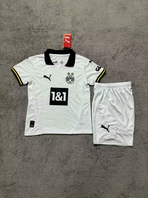 24/25 Dortmund Third Kids 1:1 Quality Soccer Jersey