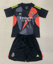 24/25 Real Madrid Goalkeeper Kids Soccer Jersey
