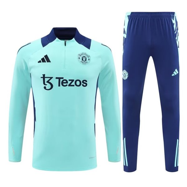 24/25  Manchester United Lake Blue 1:1 Quality Training Jersey