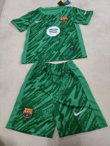 24/25 Barcelona Goalkeeper Kids Kits 1:1  Quality  Soccer Jersey