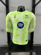 24/25 Barcelona  Third Long Sleeved  PLayer 1:1 Quality Soccer Jersey （胸前大logo）